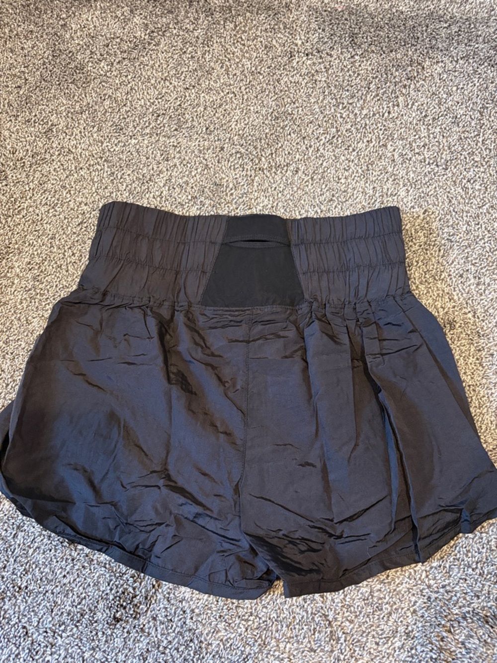 FP Movement by Free People Black High-Waist Smocked Shorts - Picture 3 of 3